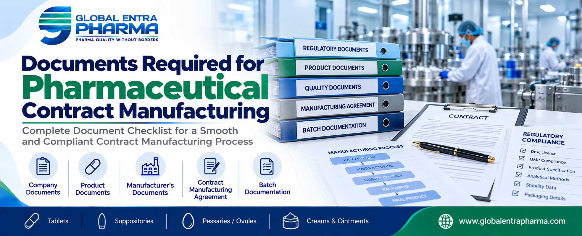 Documents Required for Pharmaceutical Contract Manufacturing in India